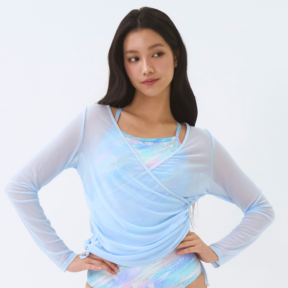 에어리 메쉬 커버업 블루